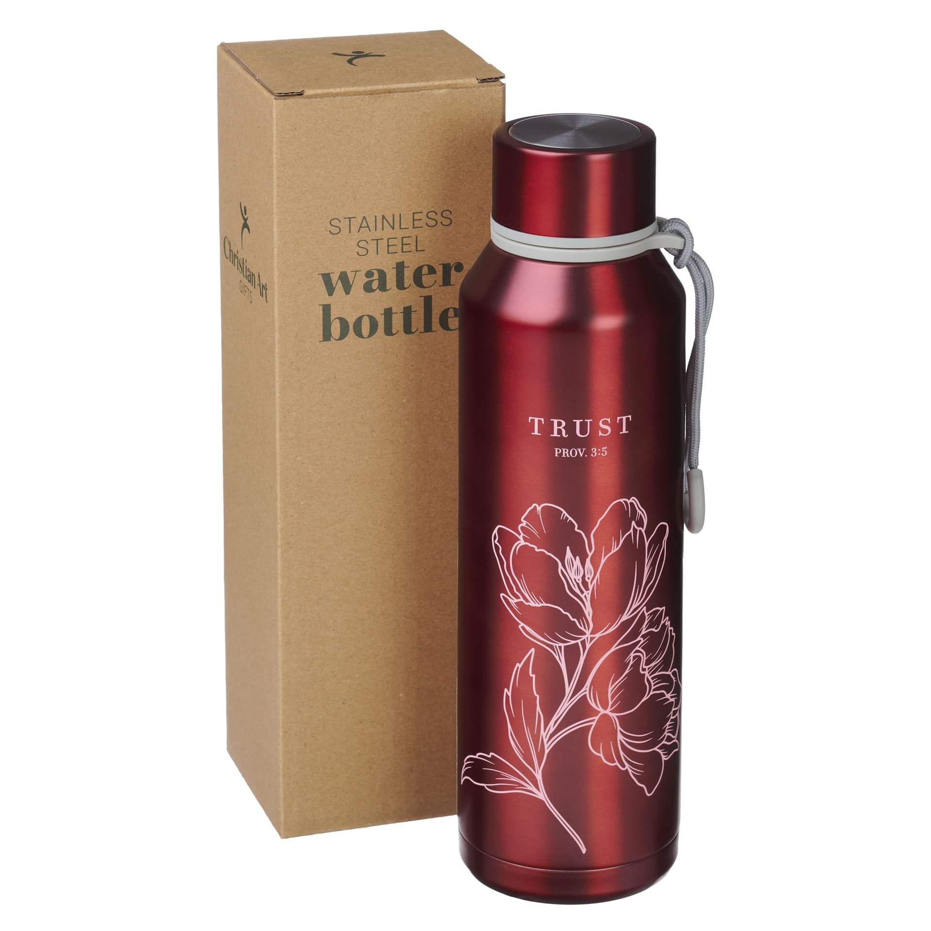 WATER BOTTLE SS PINK TRUST PROV 3:5 - 3