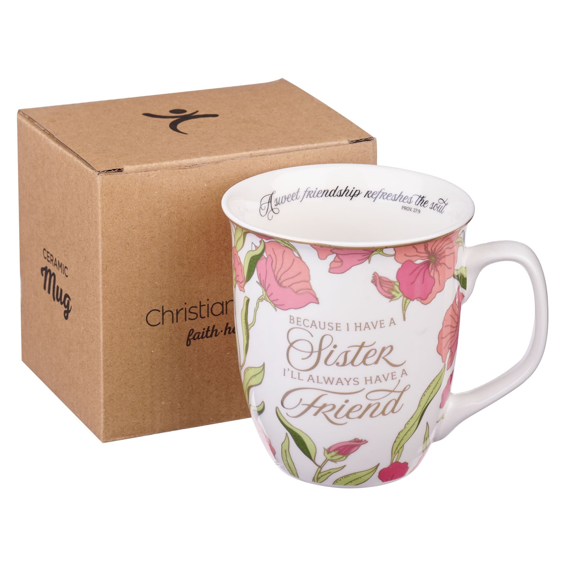 MUG PINK SISTER ALWAYS A FRIEND PROV 27:9 - 3