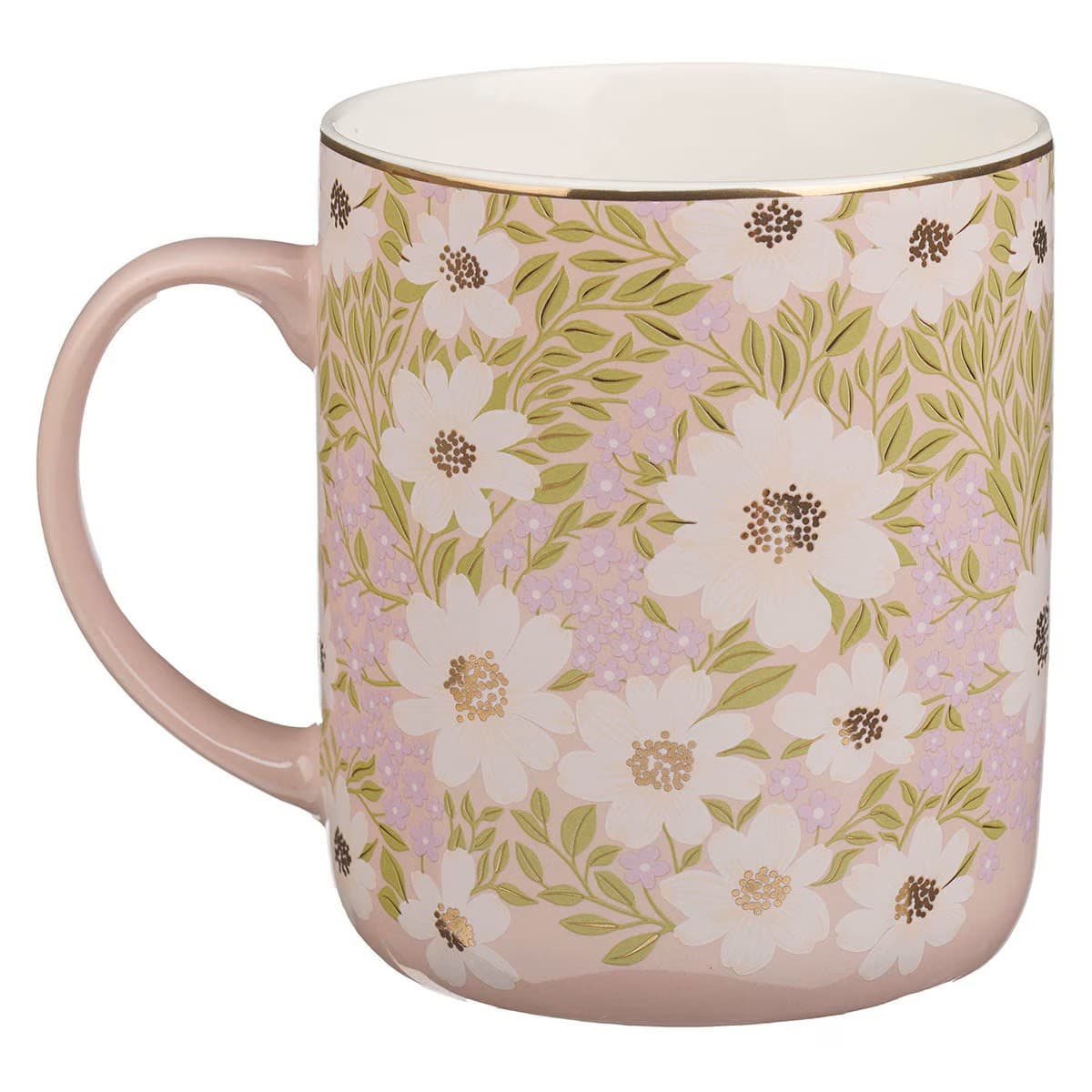 MUG PINK FLORAL THE LORD BLESS YOU AND KEEP YOU NUM 6:24 - 2