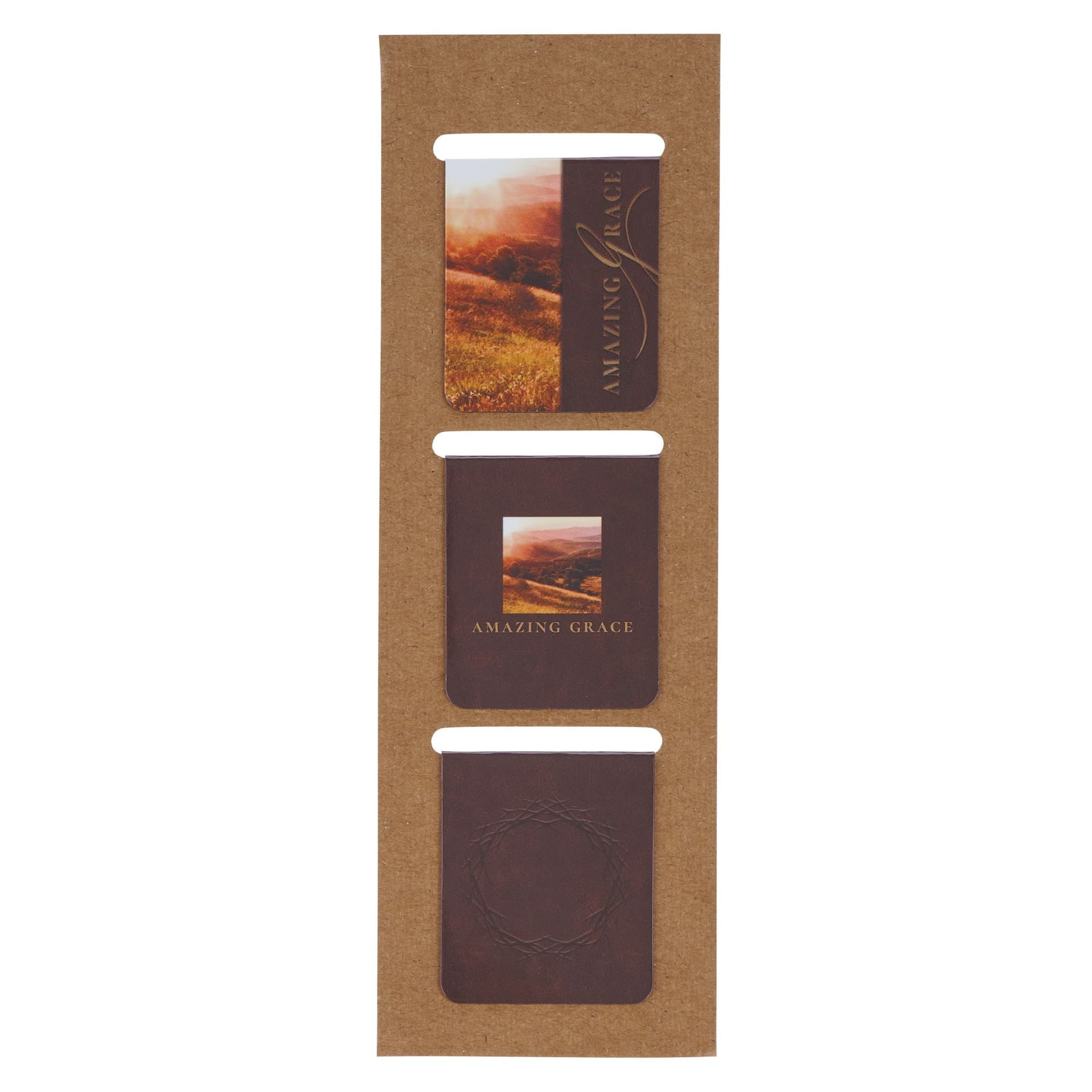 MAGNETIC BOOKMARK SET CROWN OF THORNS/AMAZING GRACE ISA 53:5 - 2