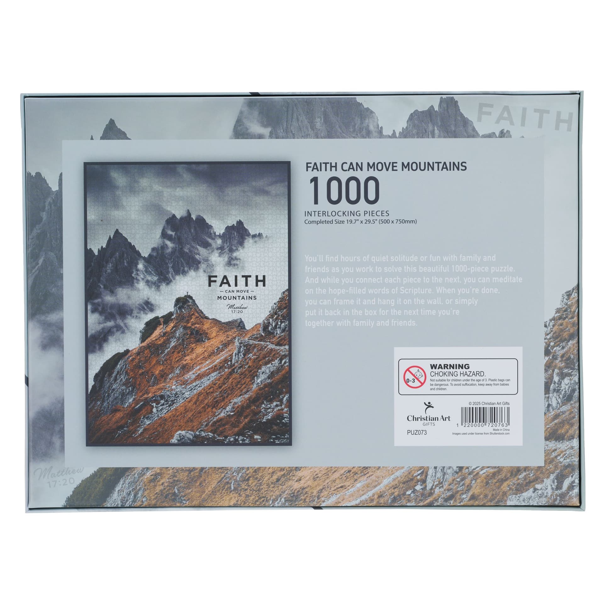 PUZZLE 1000 PC FAITH MOUNTAINS MATT 17:20 - 2