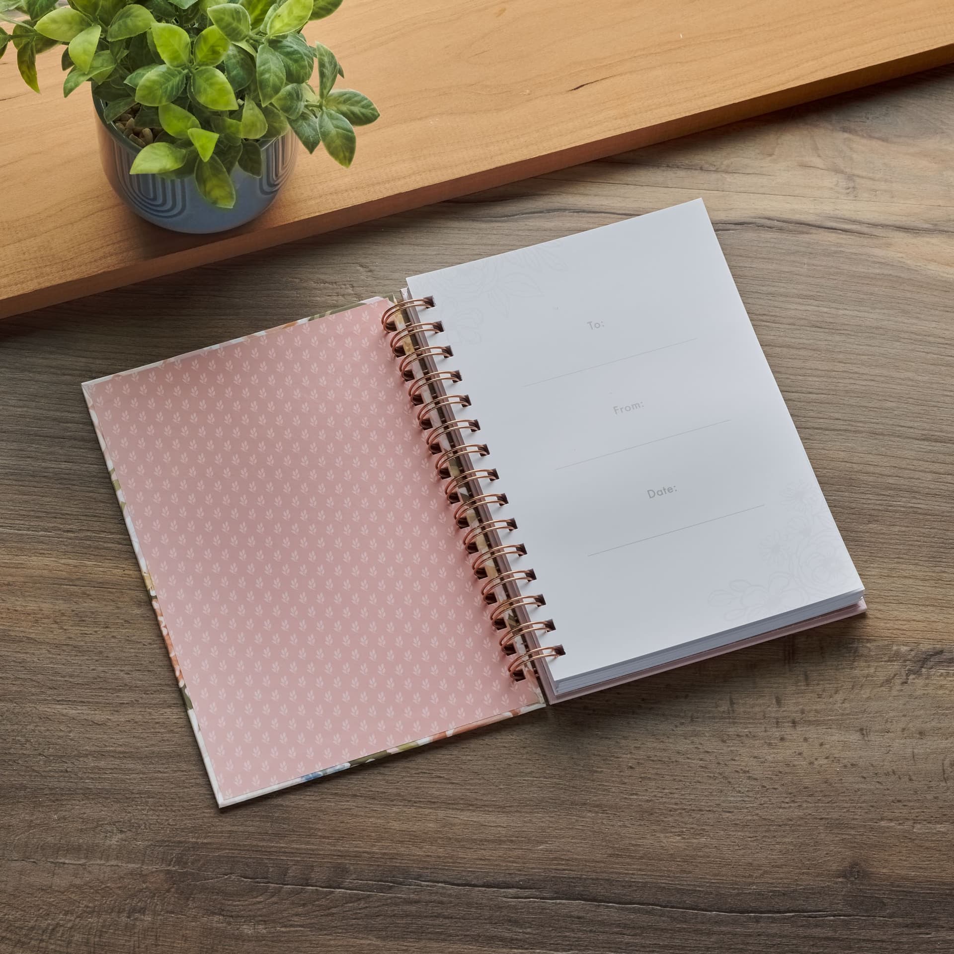 JOURNAL SPIRAL-BOUND PINK FLORAL STRENGTH & DIGNITY PROV 31:25 - 3