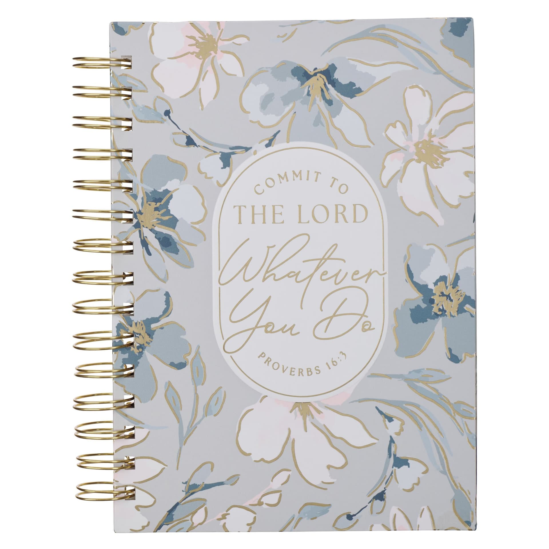 JOURNAL SPIRAL-BOUND FLORAL COMMIT TO THE LORD PROV 16:3 - 1