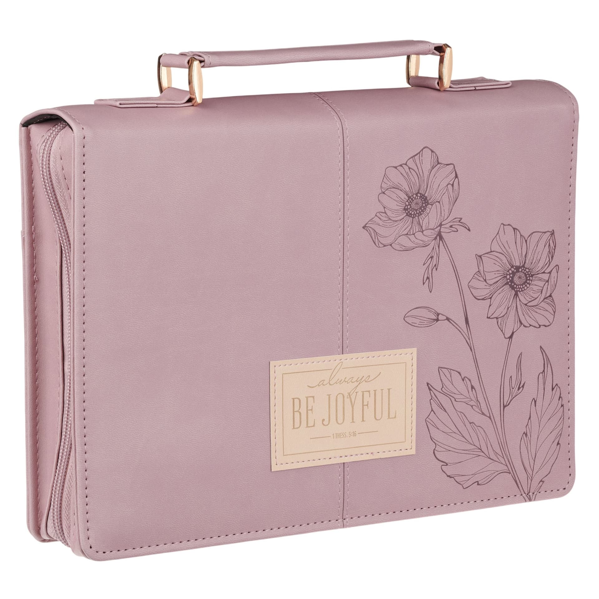 BIBLE COVER FASHION DUSTY MAUVE BE JOYFUL 1 THESS 5:16-18 - 3