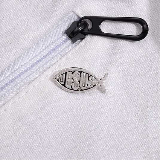 JESUS FISH METAL PIN - 2
