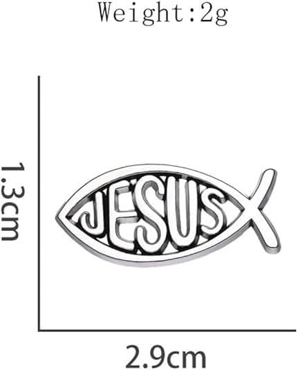 JESUS FISH METAL PIN - 5