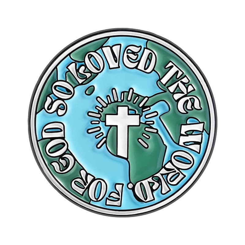 FOR GOD SO LOVED METAL PIN - 1