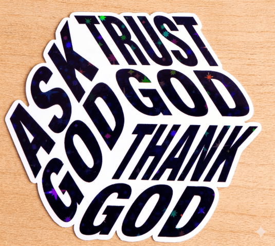 ASK GOD STICKER - 1