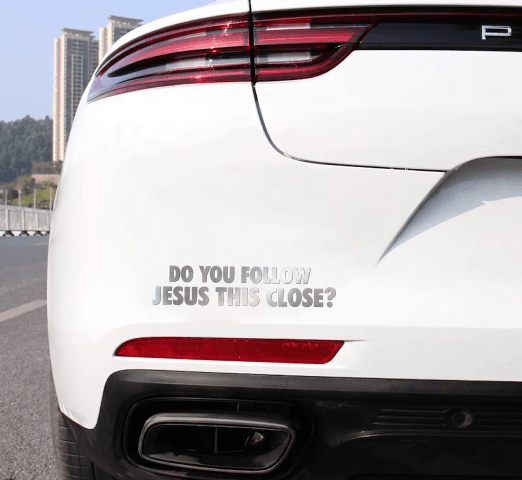 DO YOU FOLLOW JESUS LARGE STICKER - 3