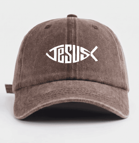 JESUS BROWN HAT - 1