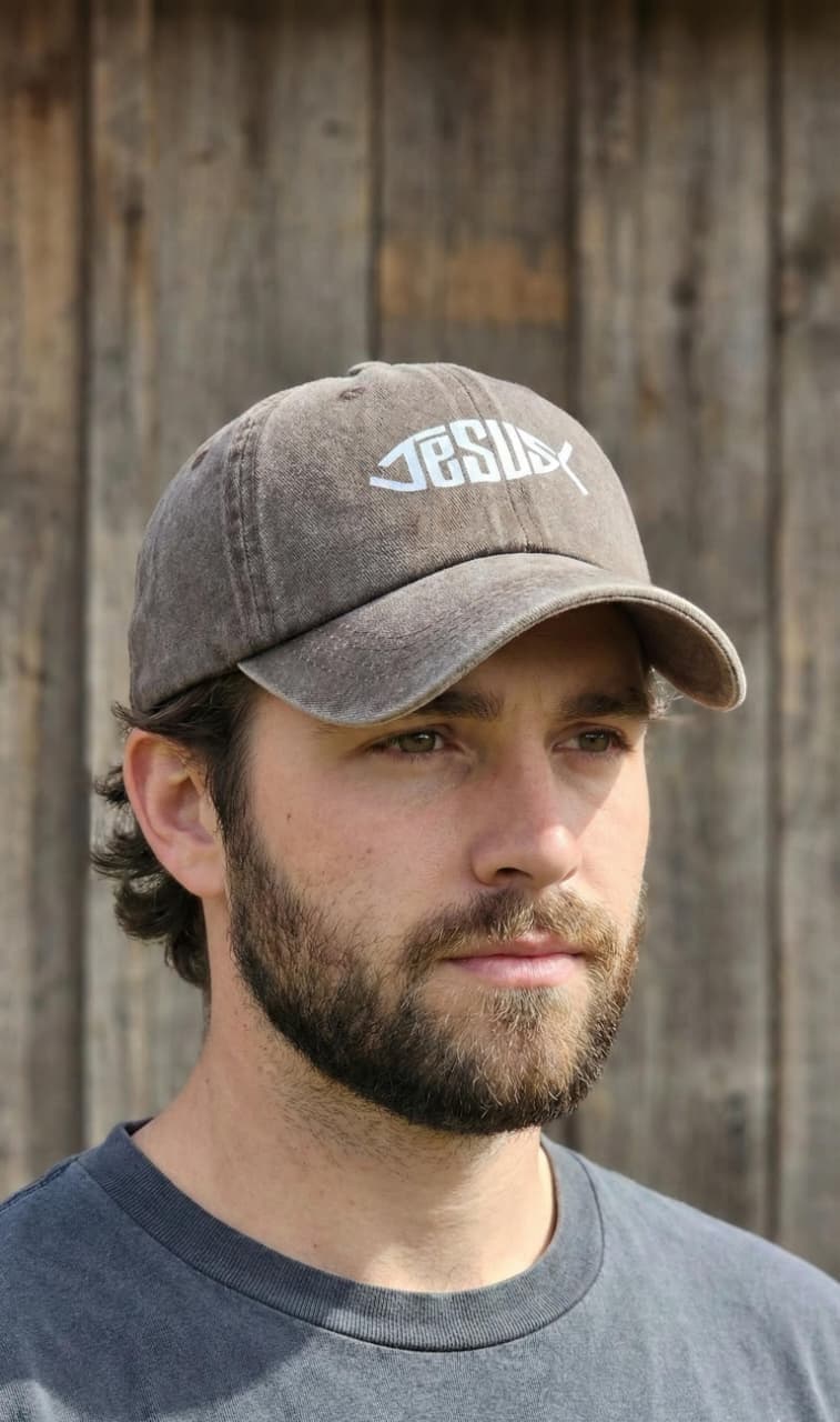 JESUS BROWN HAT - 2