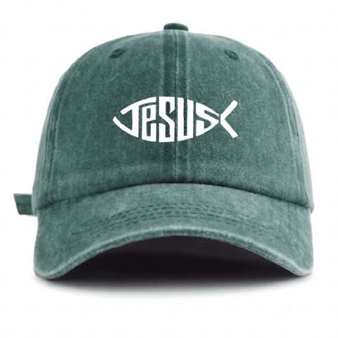 JESUS GREEN HAT - 1