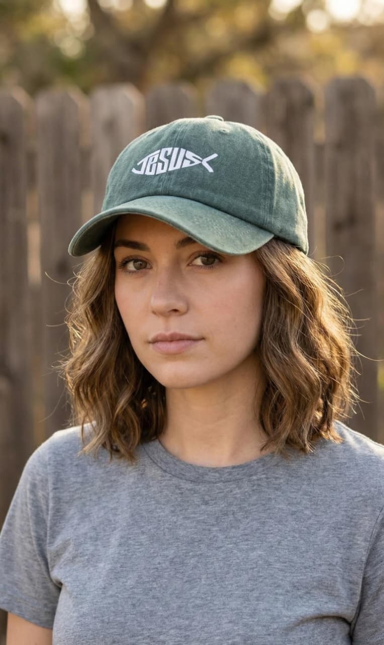 JESUS GREEN HAT - 2