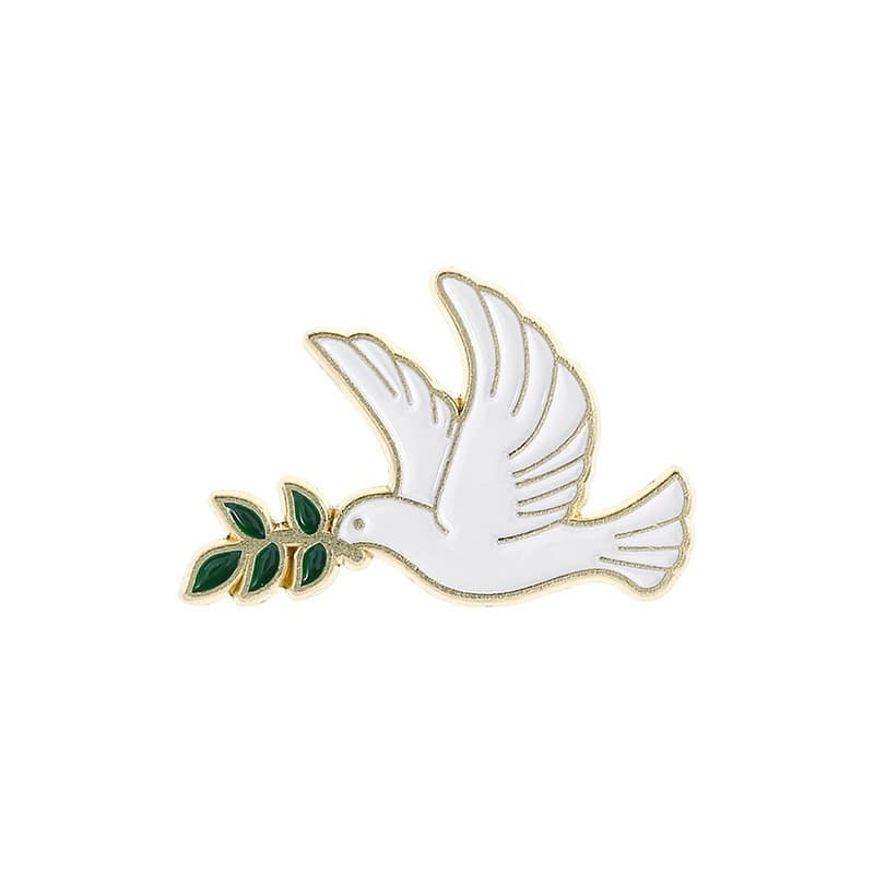 WHITE DOVE PEACE METAL PIN - 1