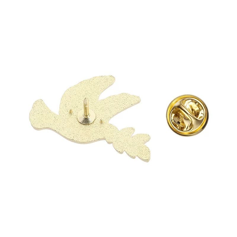 WHITE DOVE PEACE METAL PIN - 4