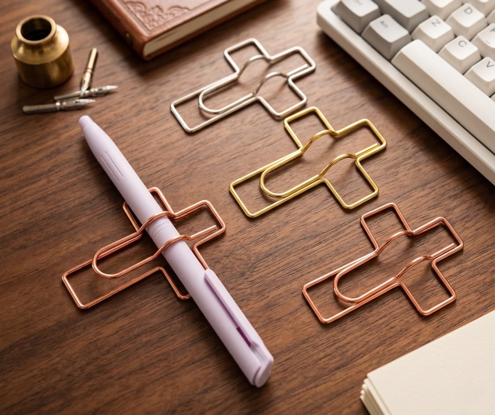 LARGE CROSS PAPER CLIP - 1