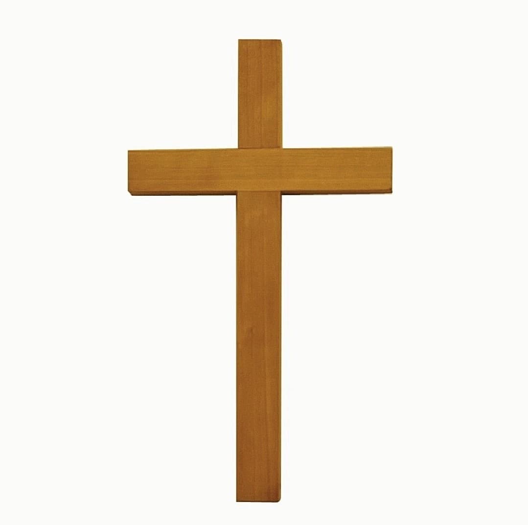 GOLDEN CHERRY WOOD CROSS - 2
