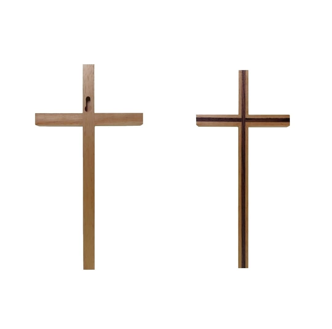 WALNUT WOOD CROSS - 4