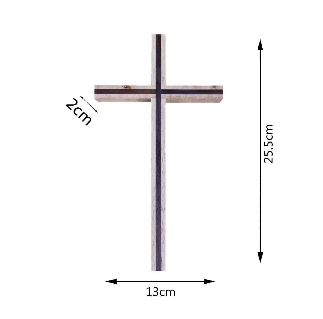 WALNUT WOOD CROSS - 5