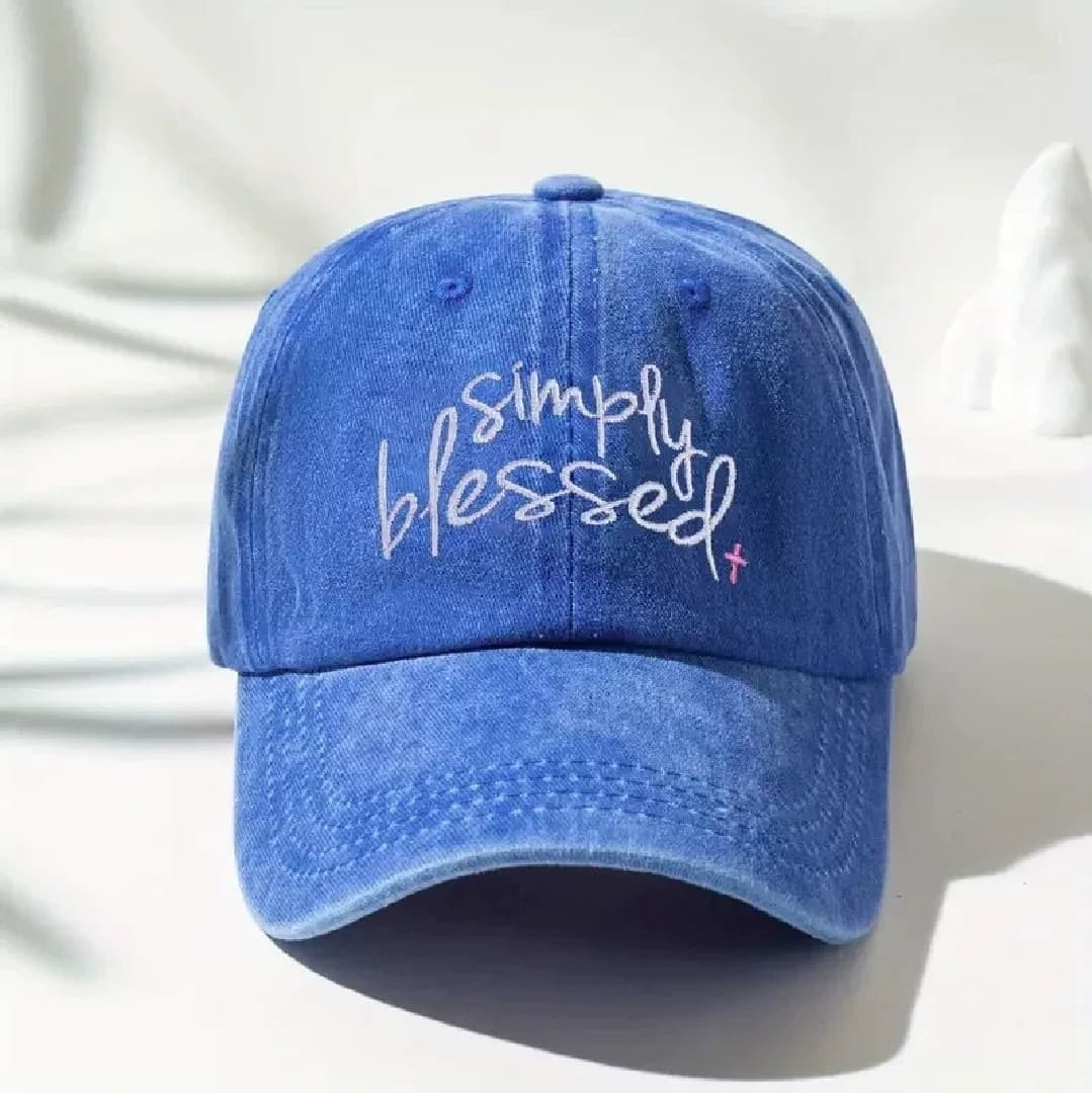 SIMPLY BLESSED BLUE HAT - 1