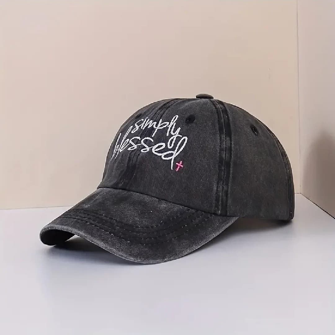 SIMPLY BLESSED BLACK HAT - 3