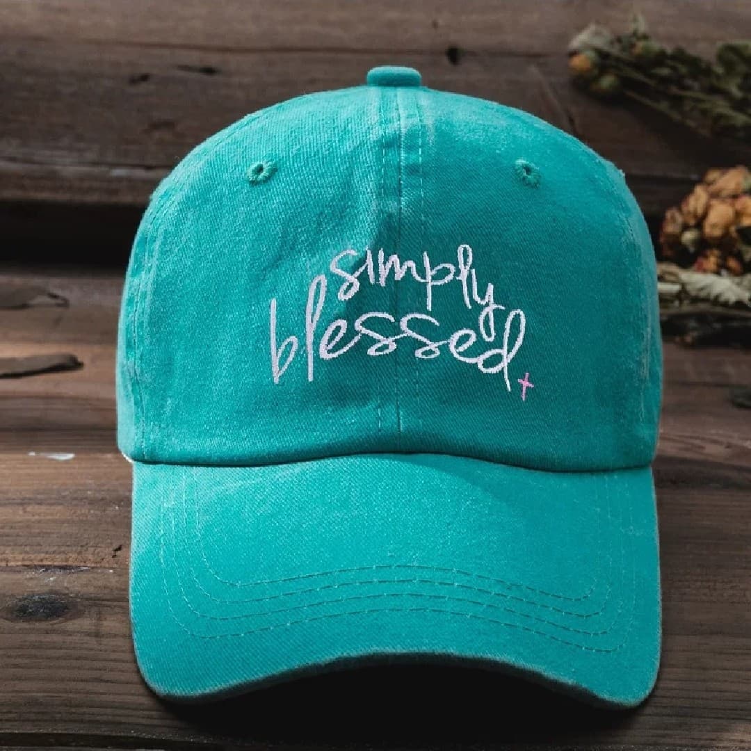 SIMPLY BLESSED LAKE BLUE HAT - 1