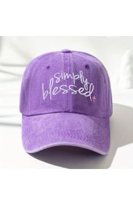SIMPLY BLESSED PURPLE HAT thumbnail 1