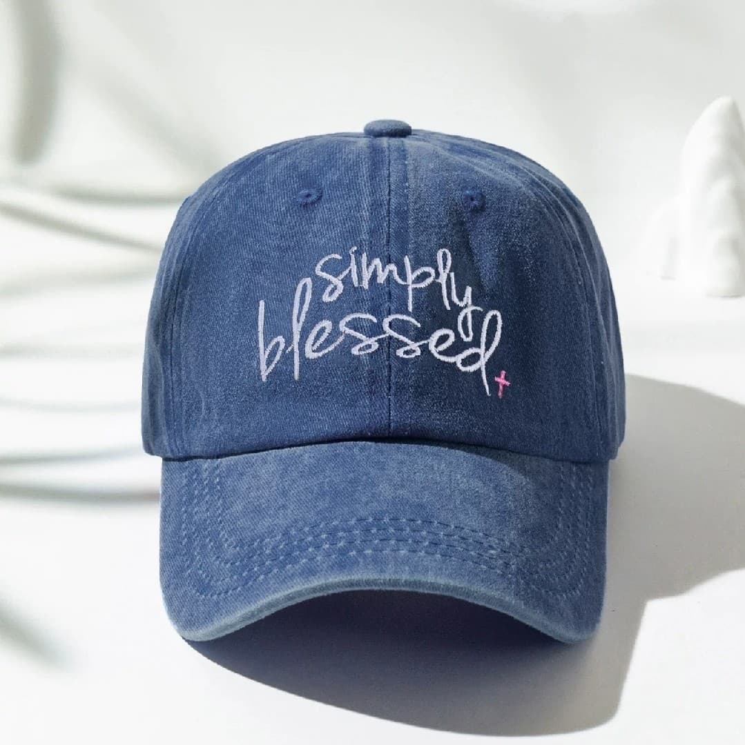 SIMPLY BLESSED NAVY BLUE HAT