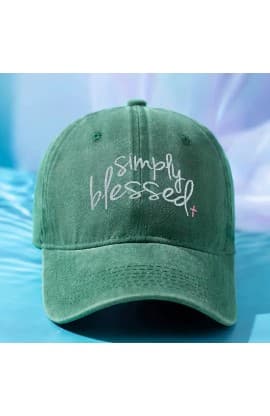 SIMPLY BLESSED GREEN HAT thumbnail 1