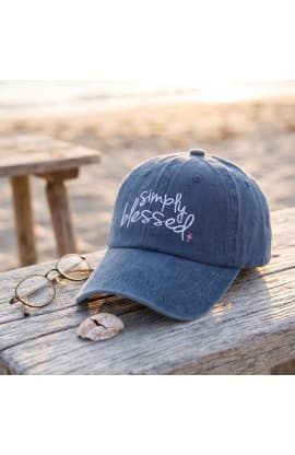 SIMPLY BLESSED NAVY BLUE HAT thumbnail 2