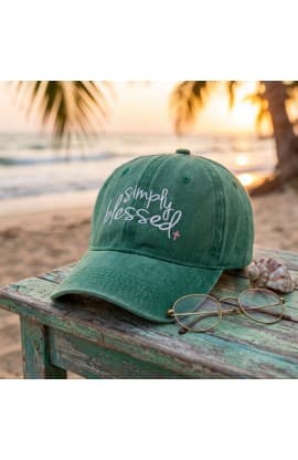 SIMPLY BLESSED GREEN HAT thumbnail 2