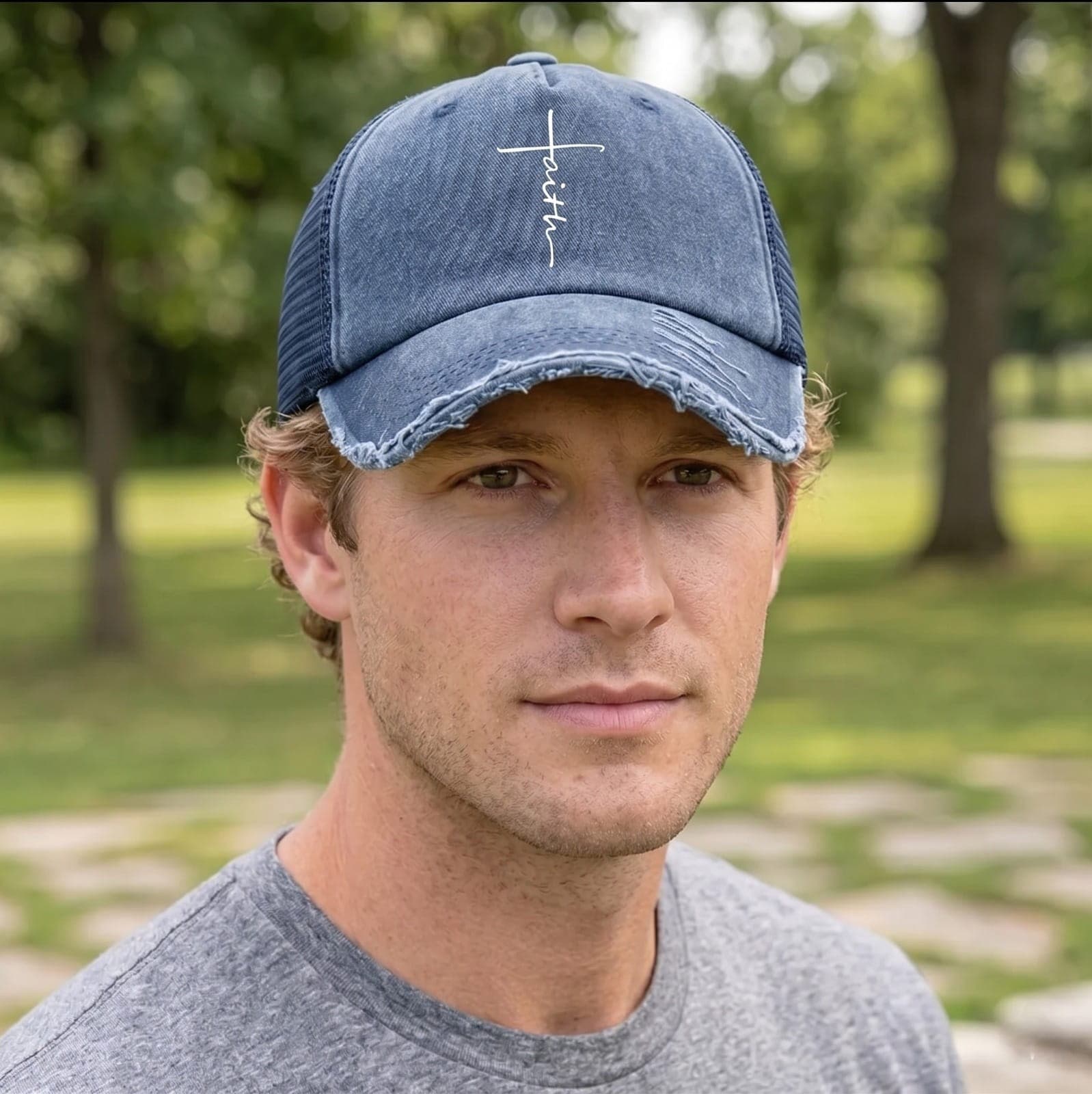 FAITH NAVY BLUE HAT - 2