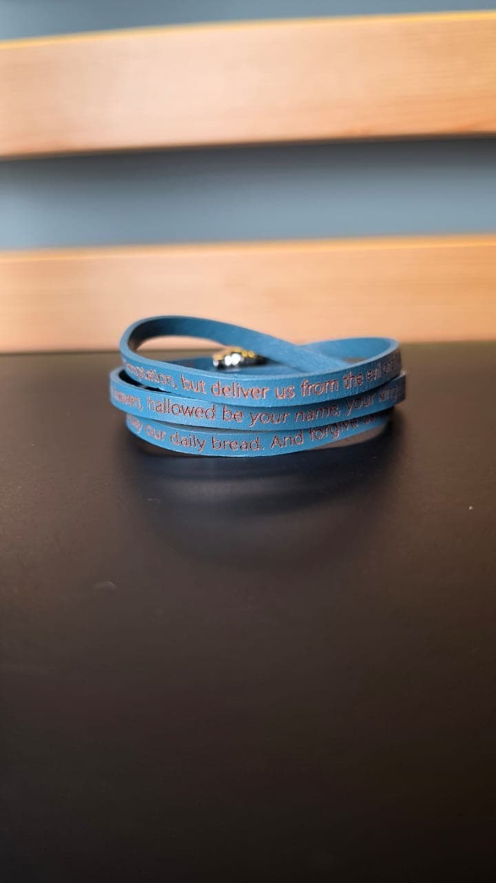 OUR FATHER WRAP BRACELET BLUE SM 54CM - 1