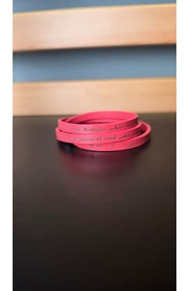 OUR FATHER WRAP BRACELET ARABIC RED LG 60CM thumbnail 2