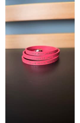 OUR FATHER WRAP BRACELET ARABIC RED MD 57CM thumbnail 1