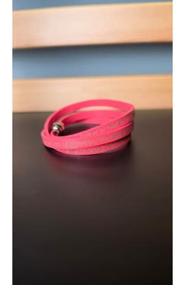 OUR FATHER WRAP BRACELET RED SM 54CM thumbnail 3
