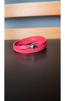 OUR FATHER WRAP BRACELET RED LG 60CM thumbnail 2