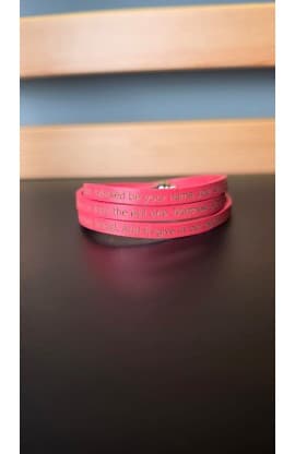 OUR FATHER WRAP BRACELET RED MD 57CM thumbnail 1