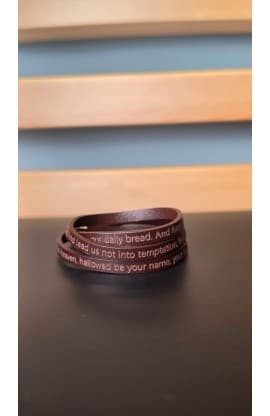OUR FATHER WRAP BRACELET BROWN 60CM thumbnail 1