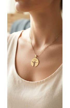 JESUS REDEEMER GOLD PLATED NECKLACE thumbnail 3