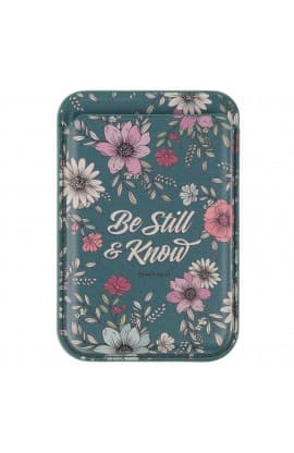 Phone Wallet Magnetic Teal Be Still & Know Ps 46:10 thumbnail 1