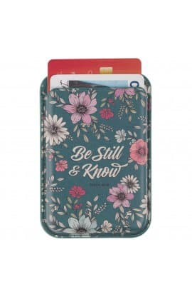 Phone Wallet Magnetic Teal Be Still & Know Ps 46:10 thumbnail 3