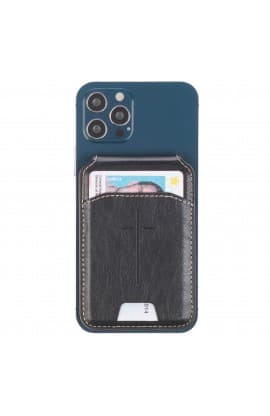 Phone Wallet Magnetic Leather Black Cross thumbnail 5