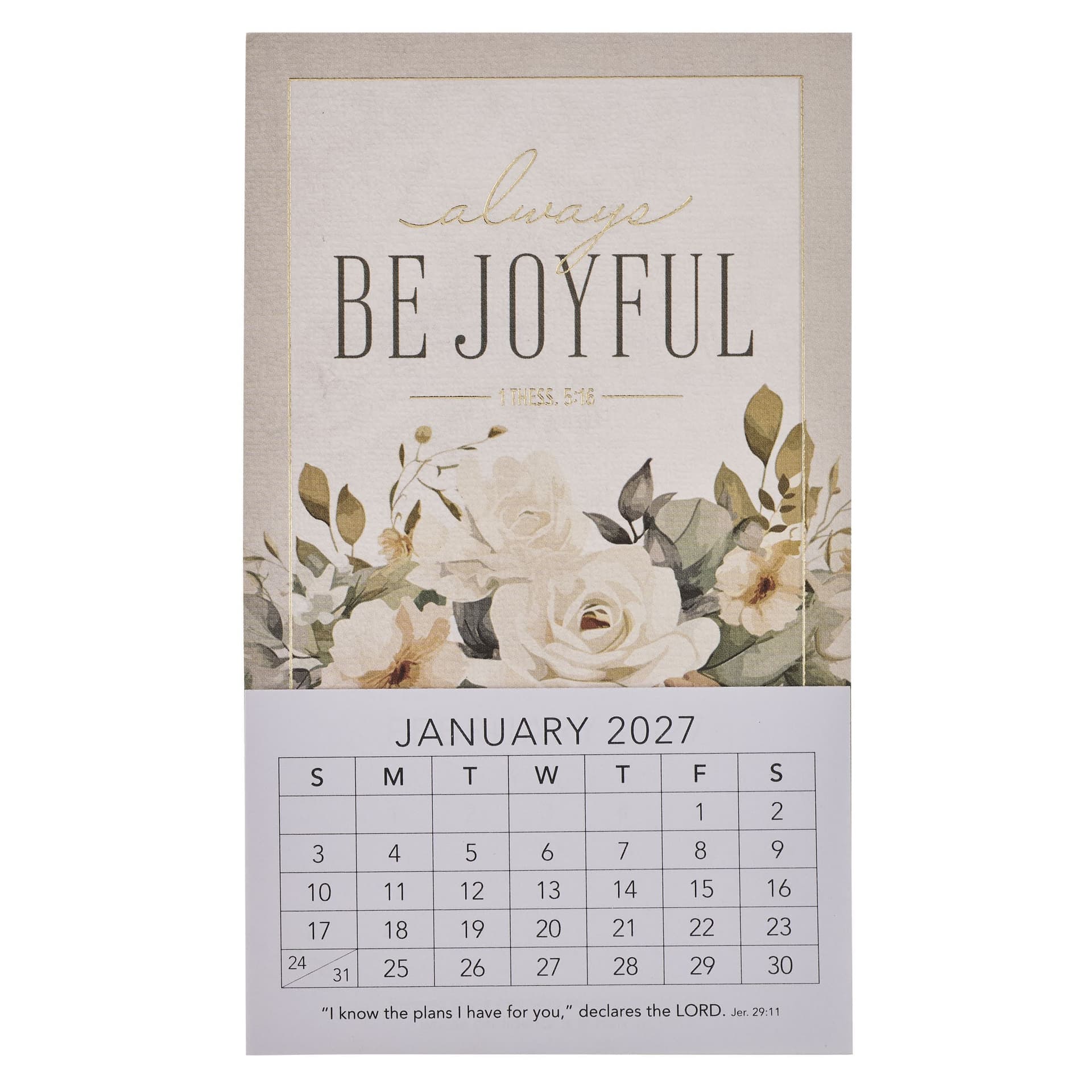 2027 Mini Magnetic Calendar Always Be Joyful 1 Thess 5:16