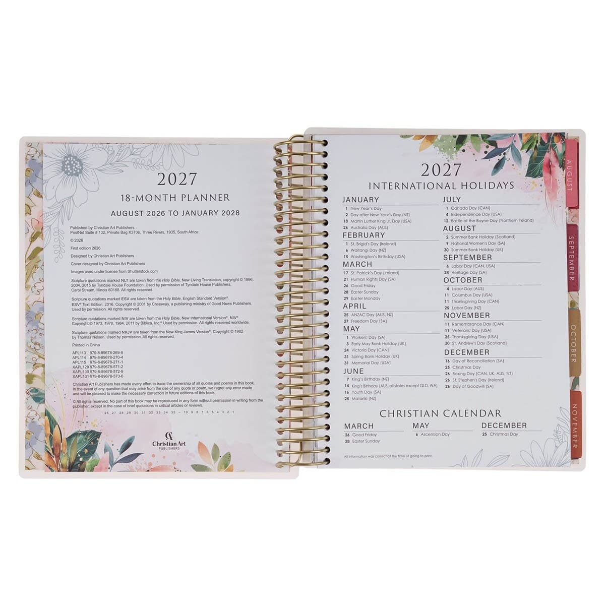 2027 Wire 18-Month Planner Pray More Worry Less - 4