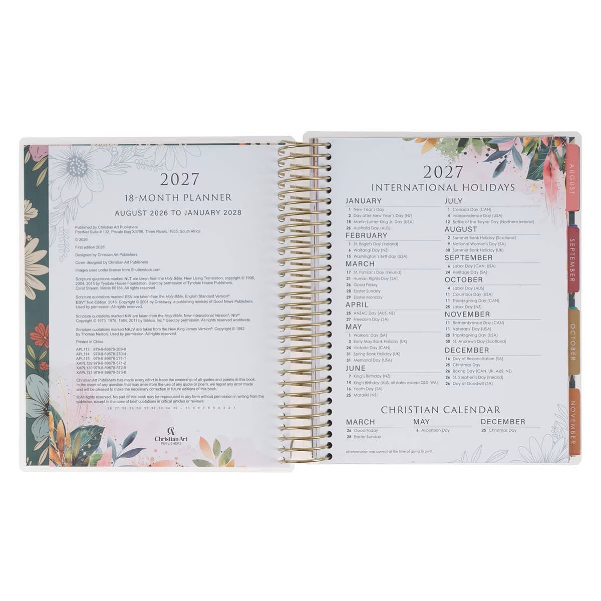 2027 Wire 18-Month Planner Be Still & Know Ps 46:10 - 4
