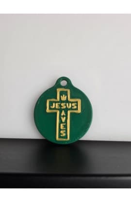 JESUS SAVES NFC TAG GREEN thumbnail 1
