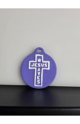 JESUS SAVES NFC TAG PURPLE thumbnail 1