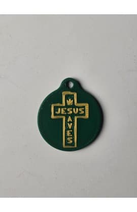 JESUS SAVES NFC TAG GREEN thumbnail 4