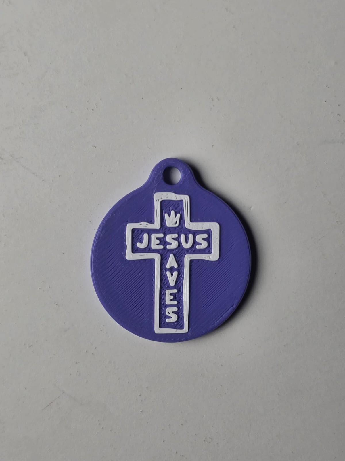 JESUS SAVES NFC TAG PURPLE - 4